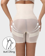 High-Waist Cross Compression Shaping Shorts