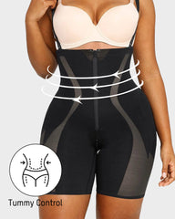 High-Waist Sculpting with Zipper Support