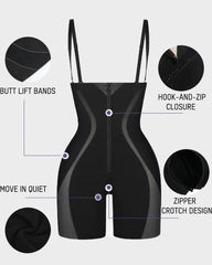 High-Waist Sculpting with Zipper Support