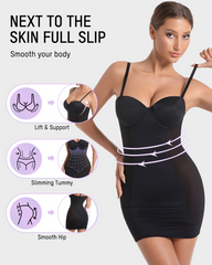 Mesh Panel Underwire Shapewear Cami Dress