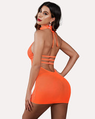 Lace Chemise Halter Dress