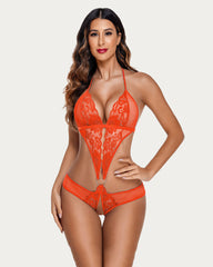 Deep V Lace One Piece Teddy