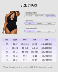 Plunge Ruched Twist-Front Shaping Swimsuit