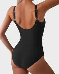 Ruched Tie-Knot Tummy Control One-Piece Swimsuit