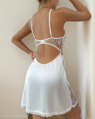 Embroidery Lace Trim Floral Chemise