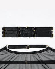 4 Piece Sheer Mesh Bra and Thong Set