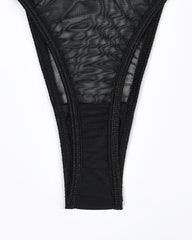 4 Piece Sheer Mesh Bra and Thong Set