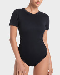 Seamless Round Neck Short Sleeve Bodysuit