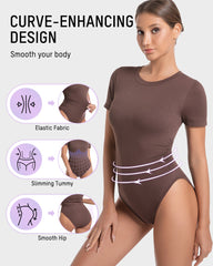 Seamless Round Neck Short Sleeve Bodysuit