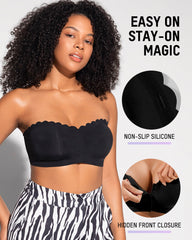 Strapless Front Closure Leopard Print Bra