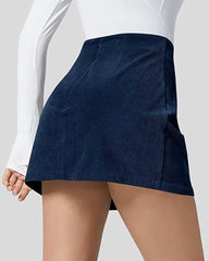 Corduroy Casual High-waisted A-line Mini Skirt