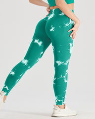 Seamless Tie-dye High-waisted Slimming Butt-lifting Tight-fitting Yoga Pants