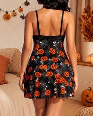 Helloween Sexy Lace Deep V Bodysuit Lingerie