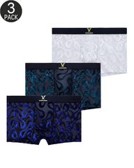 3-Pack Snake Pattern Stretch Boxer Briefs