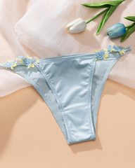 3-Pack Floral Appliqué Panties Mixed Colors