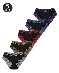 3-Pack/5-Pack Sexy Floral Lace Mid-Rise Panties