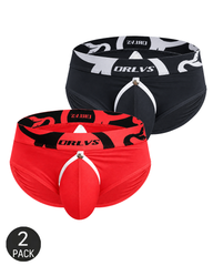 2-Pack Men's Contoured Pouch Low-Rise Briefs
