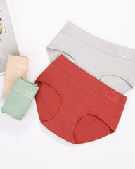 Women's Pure Cotton Stretch Mid-waist Soft Panties