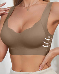 Women's Solid Wireless Push Up Bra, Breathable Comfortable Lingerie Top for Daily Wear, Women's Lingerie for All Seasons, Underwear
