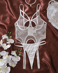 Sexy Hollow Out See-Through Fishnet Lingerie Set