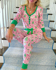 Christmas Casual Comfortable Home Pajama Set