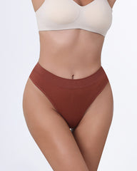 Women's Seamless Sports Fitness Solid Color Elastic T-Thong