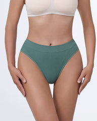 Women's Seamless Sports Fitness Solid Color Elastic T-Thong