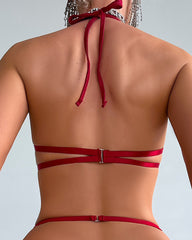 Sexy Bow-tie Lace-up Openwork  Lingerie Bodysuits