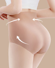 High-waisted Tummy-control Seamless 7A  Antibacterial Breathable Underwear