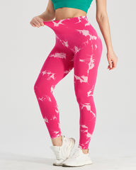 Seamless Tie-dye High-waisted Slimming Butt-lifting Tight-fitting Yoga Pants
