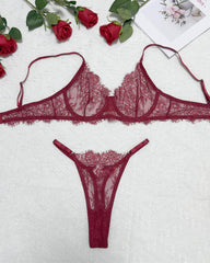 Sexy See-through Lace Lingerie Set