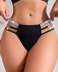 Sexy Heart-shaped Chain Soft Breathable Panties