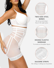 High Waist Tummy Control Lace Butt Lifting Shapewear Shorts