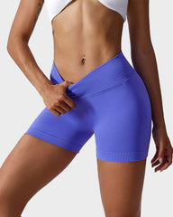 V-Cross Waist Butt Lifting Fitness Shorts