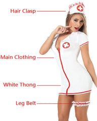 Sexy Uniform Nurse Outfit Cosplay Lingerie Set