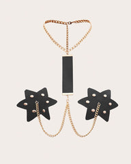 Chain Linked Nipple Cover With Choker