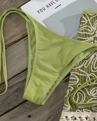 Bohemian Halter Bikini and Tassel Sarong Three-piece Set