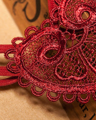 Sexy Heart-Shaped Lace Flower Pearl Embellished Thong