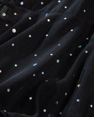 Sexy French-style Lace Mesh Sequined Lingerie Set