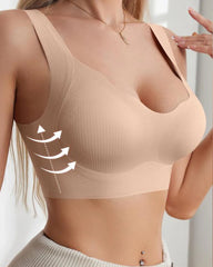 Women's Solid Wireless Push Up Bra, Breathable Comfortable Lingerie Top for Daily Wear, Women's Lingerie for All Seasons, Underwear