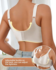 Women's Solid Color Adjustable Wire-Free Seamless Push-Up Breathable Bra