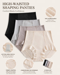 High-waisted Tummy-control Breathable Ice Silk Seamless Panties