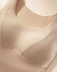 Silk Patch Fleece-Lined Fixed Cups Wire-Free Comfortable Warm Vest