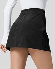 Corduroy Casual High-waisted A-line Mini Skirt