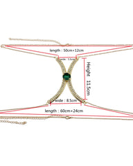 Fashionable Full-diamond Chest Chain/Body Chain