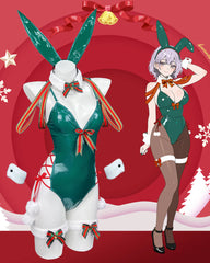 Christmas Sexy Bunny Girl Leather Lingerie Set