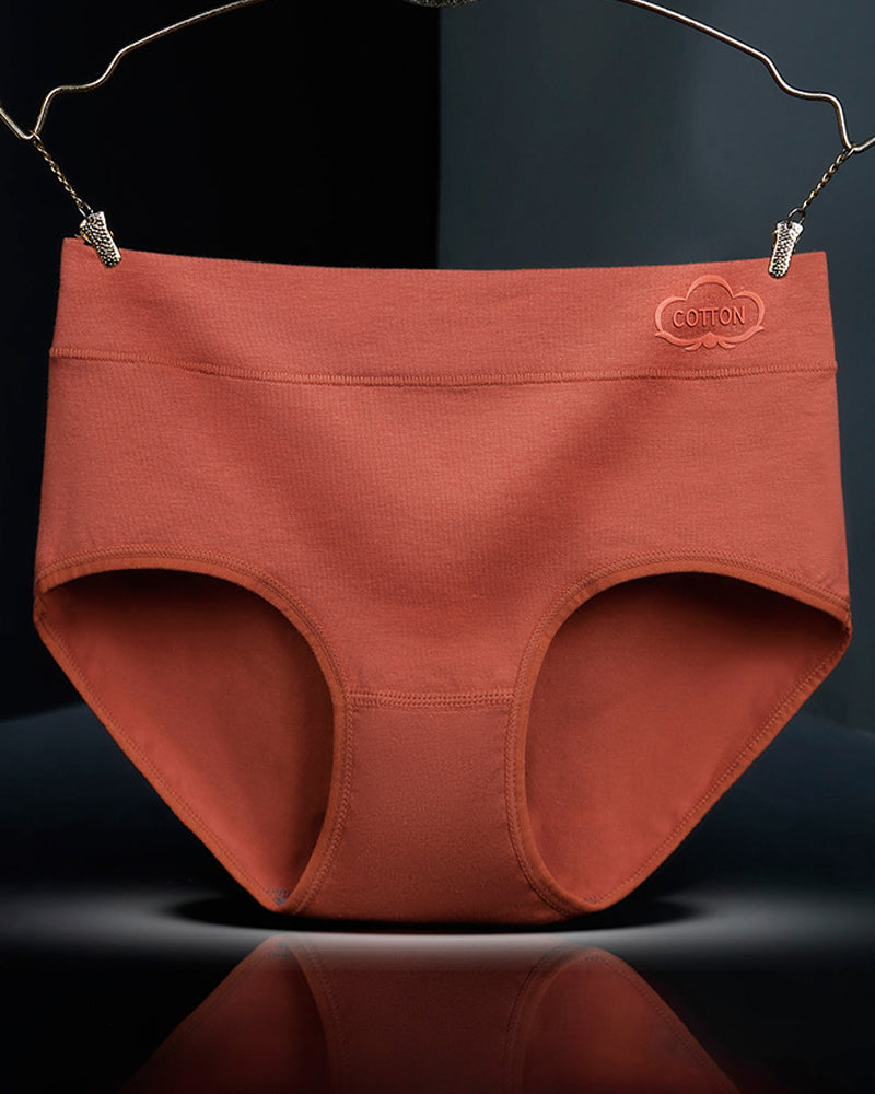 Women's Pure Cotton Stretch Mid-waist Soft Panties