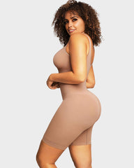Seamless Sculpting Mid Thigh Bodysuit Shaper