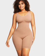 Seamless Sculpting Mid Thigh Bodysuit Shaper