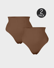 Mid-Waist Tummy Control Thong (2 Pack)